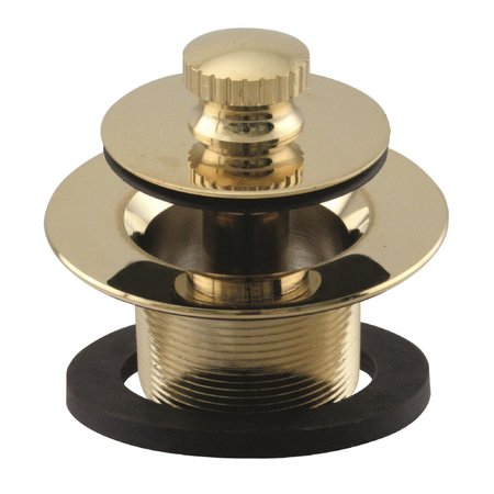 WESTBRASS Twist & Close 1-3/8" NPSM Fine Thread Bath Drain in Polished Brass D331-F-01